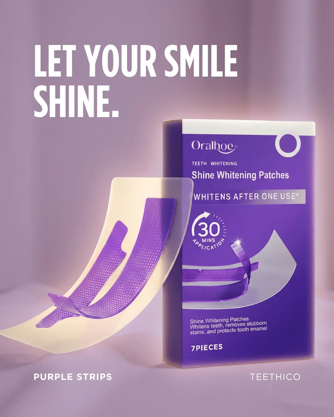 Purple Teeth Whitening Strips